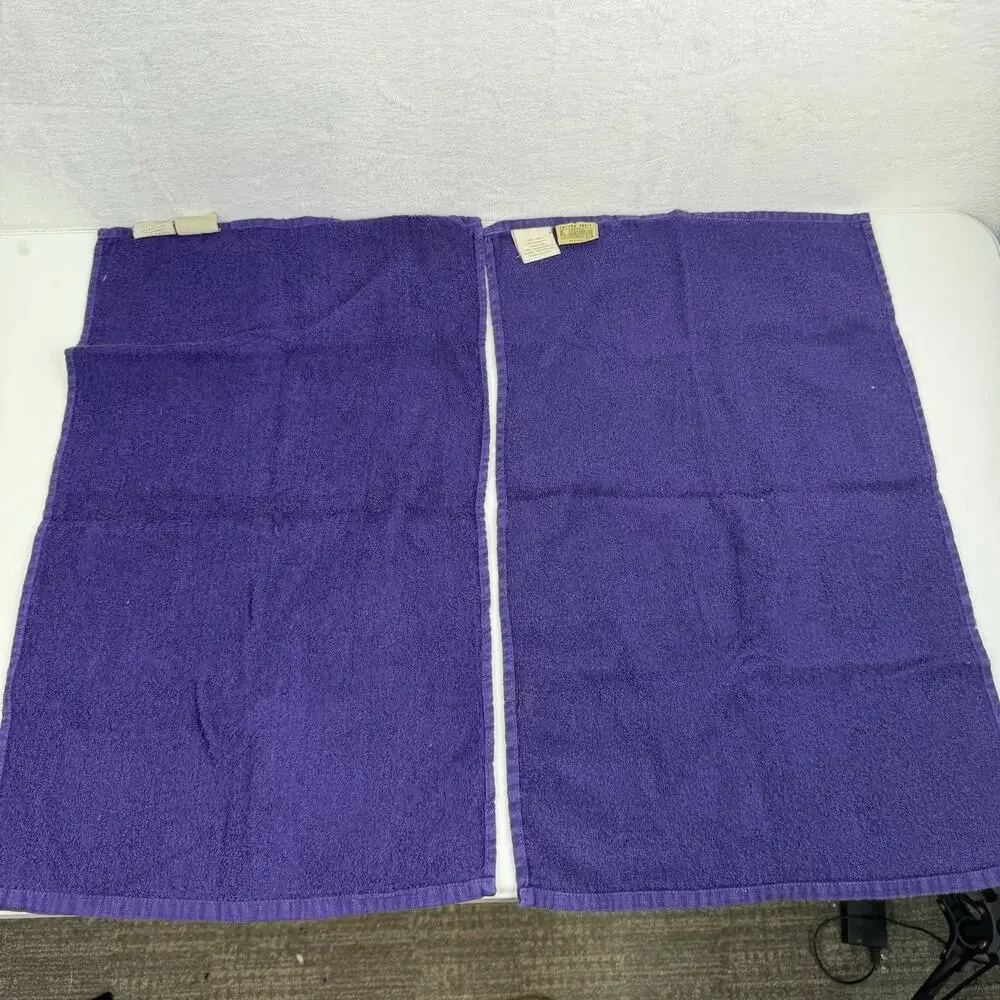 Vintage Cotton Fruit Purple Kitchen Bathroom Hand Towel Set Of 4 Used‎